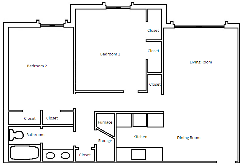 Floor Plans of Stoddard Student Living Center in East Lansing, MI